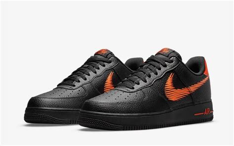 nike air force 1 zwart oranje|nike air force 1 zig zag.